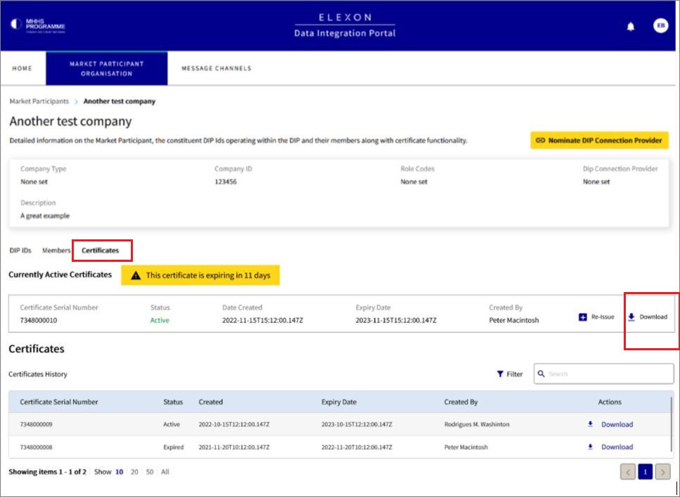 Step 6: Creating a signing, mTLS or combined certificate - Elexon