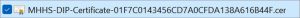 DIP certificates generate CSR and KEY download CSR file type