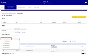 DIP message channel set-up example screen for Suppliers