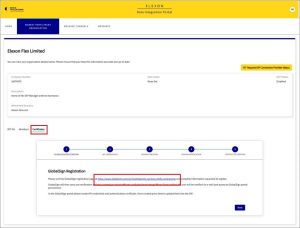 GlobalSign registration screen