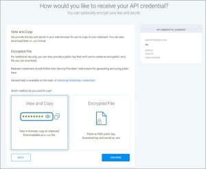 DIP GlobalSign website API credentials receipt method