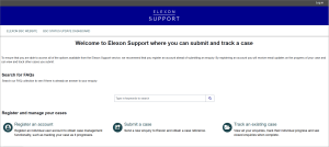 Elexon Support welcome page when not logged in